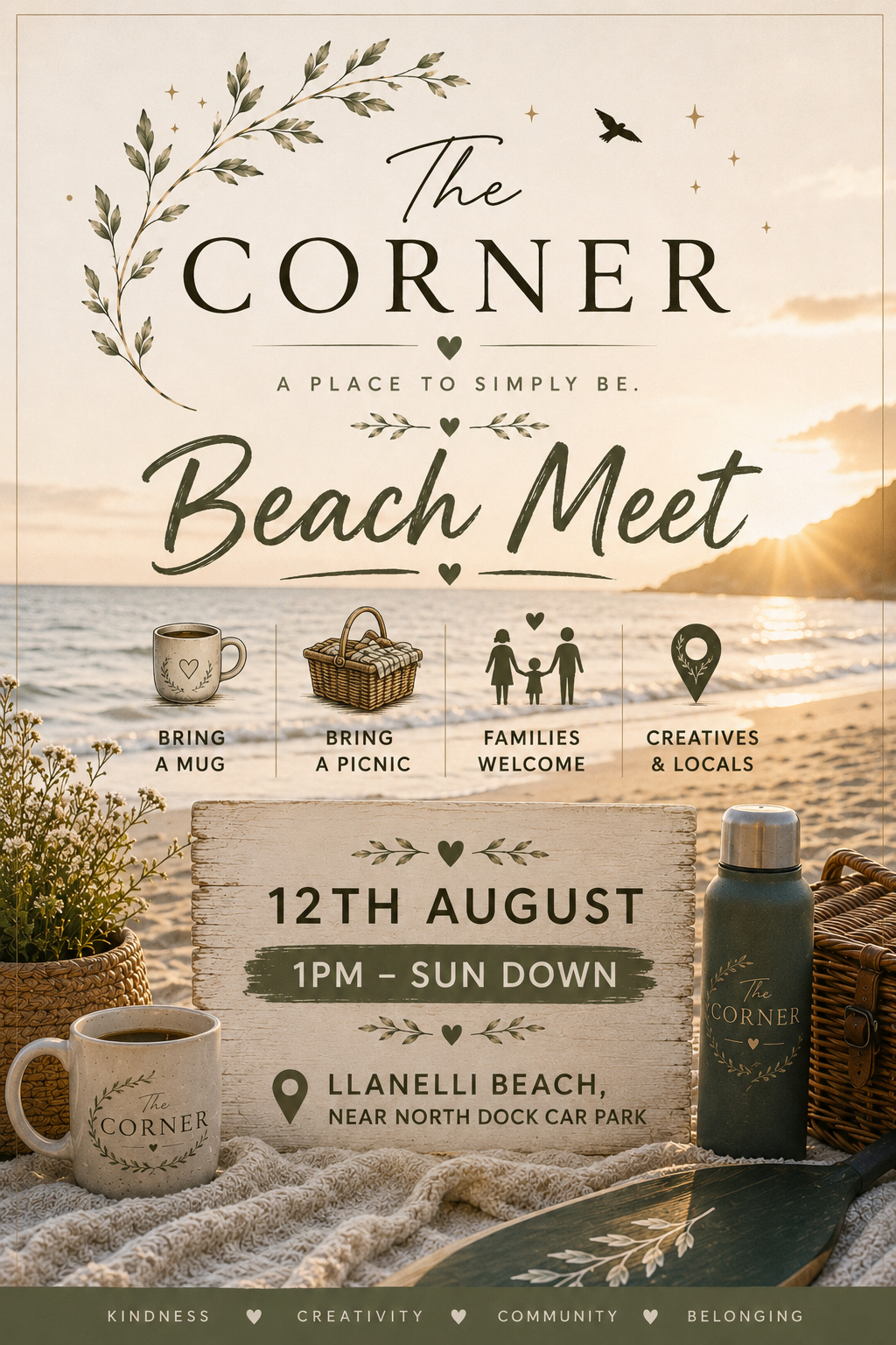 The Corner Beach Meet, 12th August, 1pm until sun down, Llanelli Beach near North Dock car park